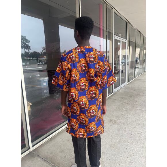 Traditional men top wedding Ankara print Isi - Agu wears, African men clothing - Picture 3 of 3